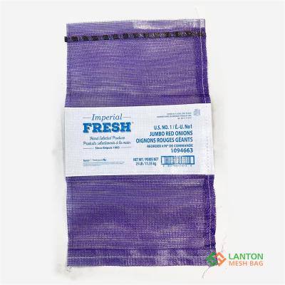 25lb onion mesh bag 8lb 10lb 25lb 50lb banded label leno mesh bag