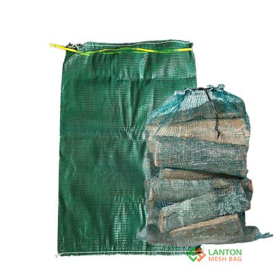PP uv resistant tubular circular mesh bag for packing kindling firewood