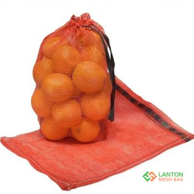 orange fruit bag,  leno mesh bag,  for packing the produce  